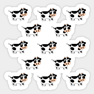 Black and white Cow pattern Sticker